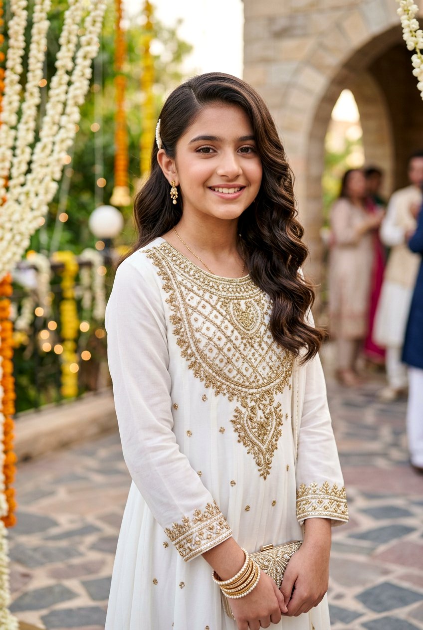 Side Swept Waves For Eid - 20 eid hairstyles for girls - 20 eid hairstyles for girls