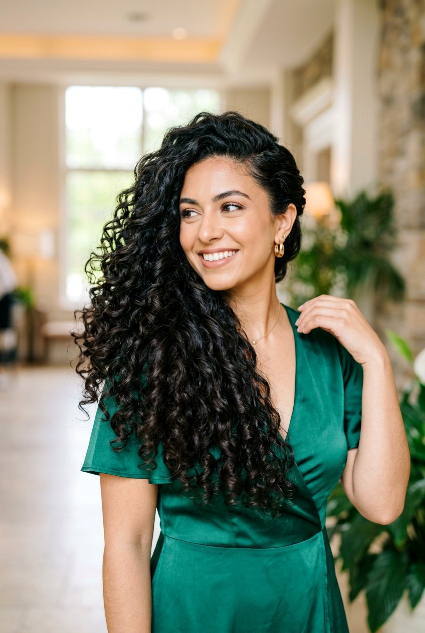 Side Swept Waves For Thick Hair - 20 prom hairstyle with side swept waves - 20 prom hairstyle with side swept waves