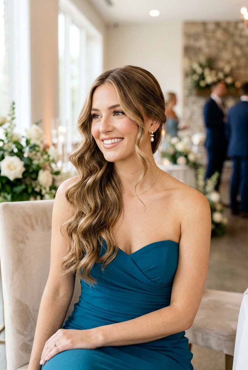 Side Swept Waves With Face Framing Pieces - 20 prom hairstyle with side swept waves - 20 prom hairstyle with side swept waves