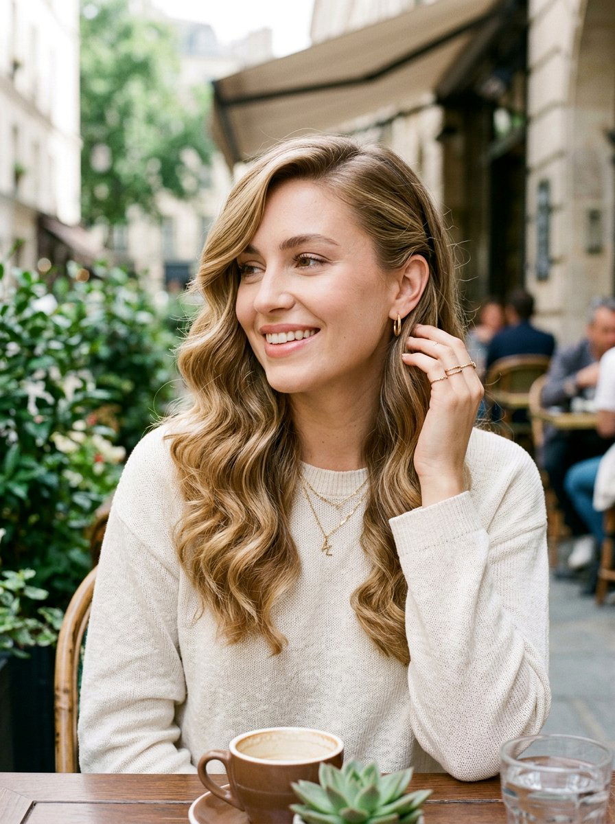 Side Swept Waves With Front Tuck - 20 date night hairstyle with side swept waves - 20 date night hairstyle with side swept waves