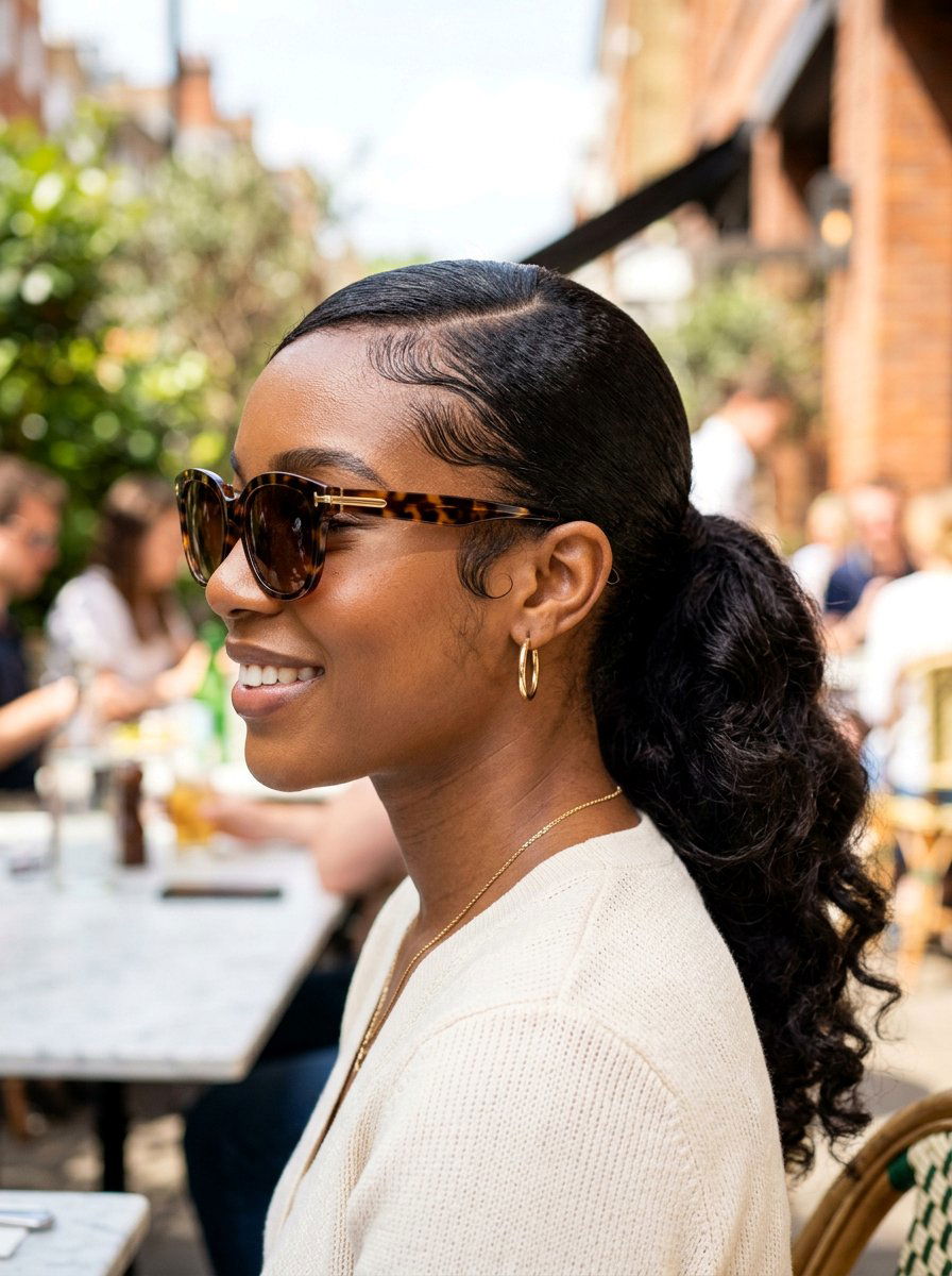 Side Swoop Ponytail With Baby Hairs - 20 side swoop braid ponytail - 20 side swoop braid ponytail