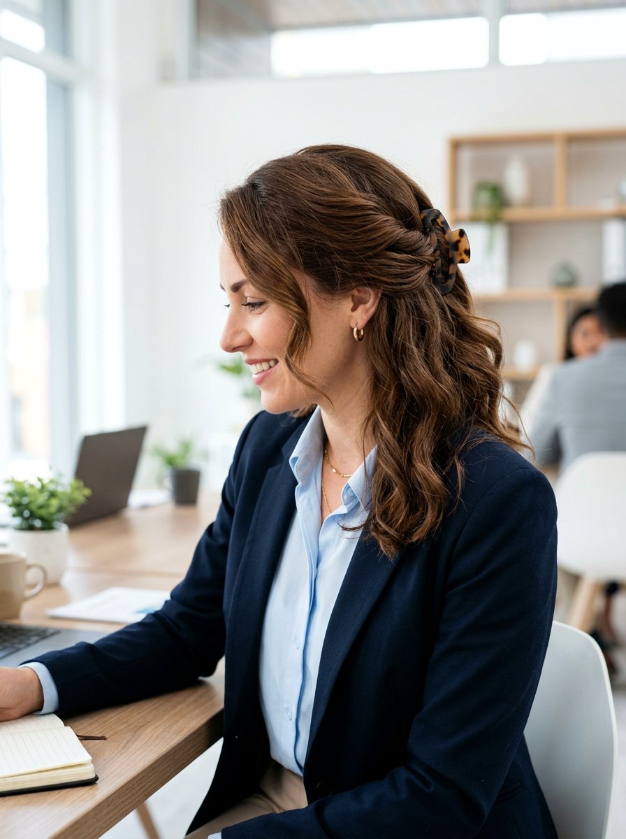 20 Office Friendly Claw Clip Hairstyles for a Quick Chic Look