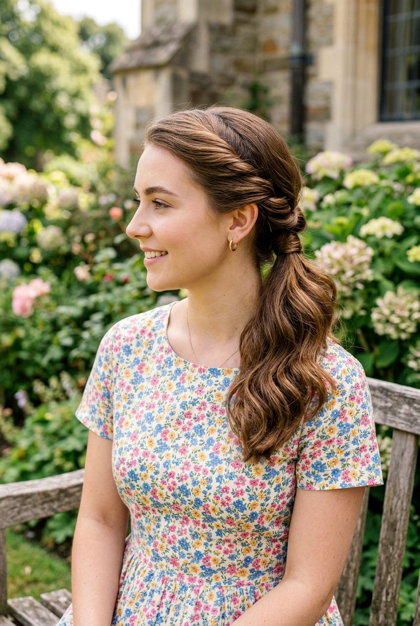 Side Twisted Ponytail - 20 quick ponytail for school mornings - 20 quick ponytail for school mornings