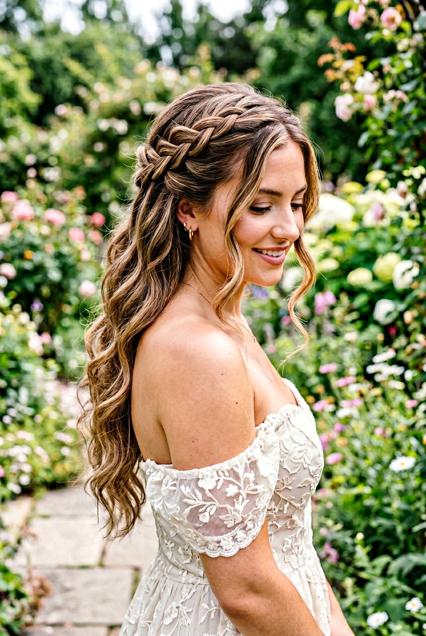 Side Waterfall Braid For Wedding Guest - 20 side braid for wedding guest - 20 side braid for wedding guest