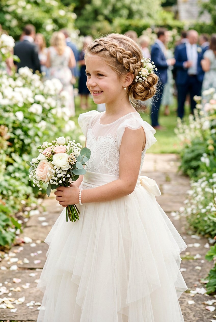 Side braided crown flower girl - 20 flower girl braided crown - 20 flower girl braided crown