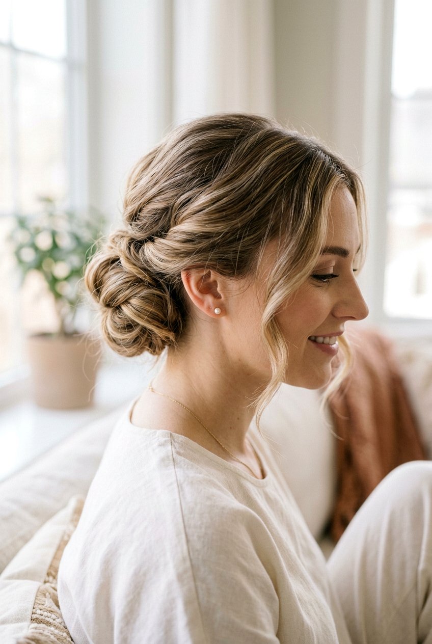 Side bun - 20 easy updo hairstyles - 20 easy updo hairstyles