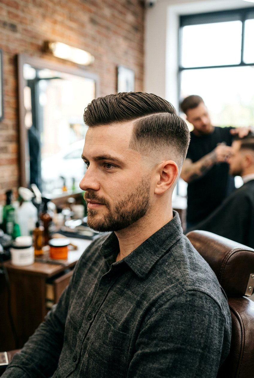 Side part fade - 20 hairstyles for men with thick hair - 20 hairstyles for men with thick hair