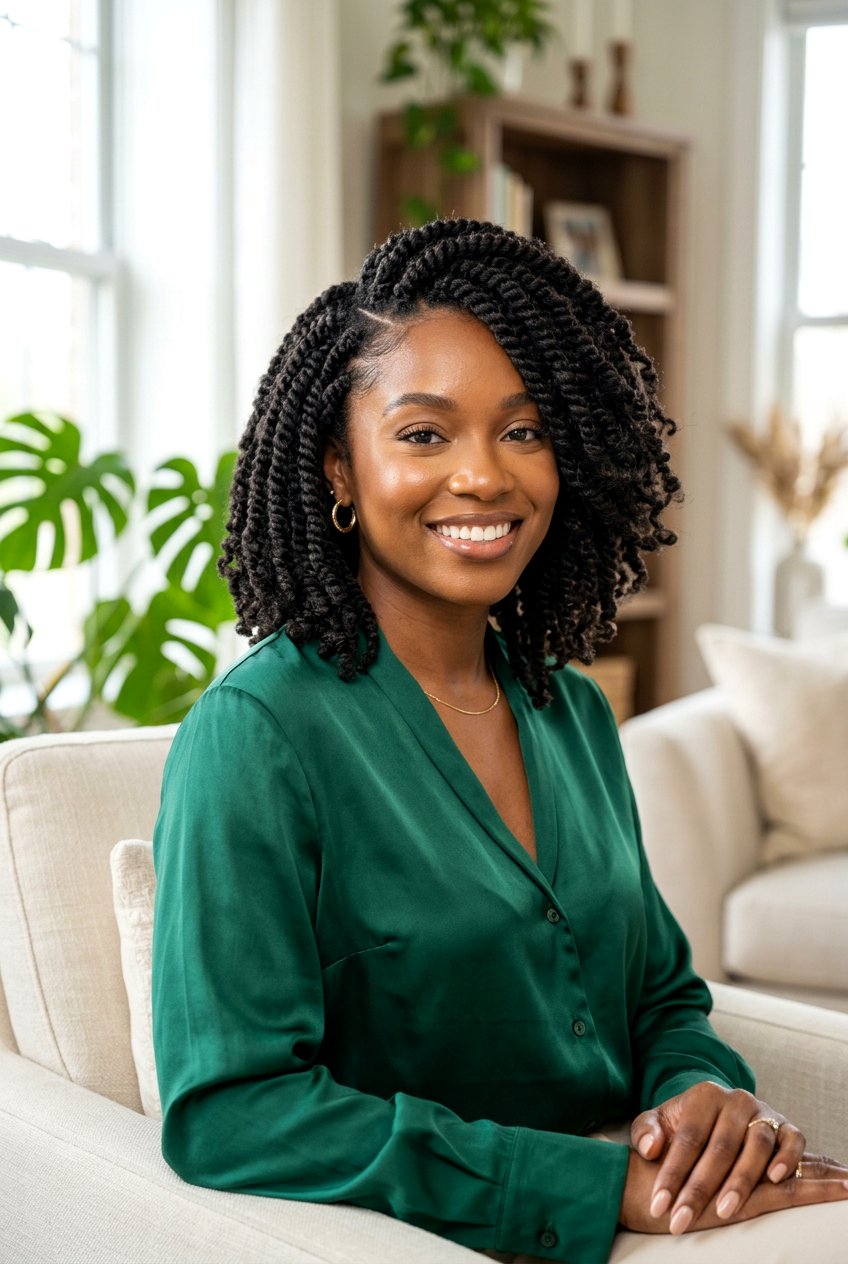 Side part mini twist bob - 20 mini twist bob hairstyle - 20 mini twist bob hairstyle