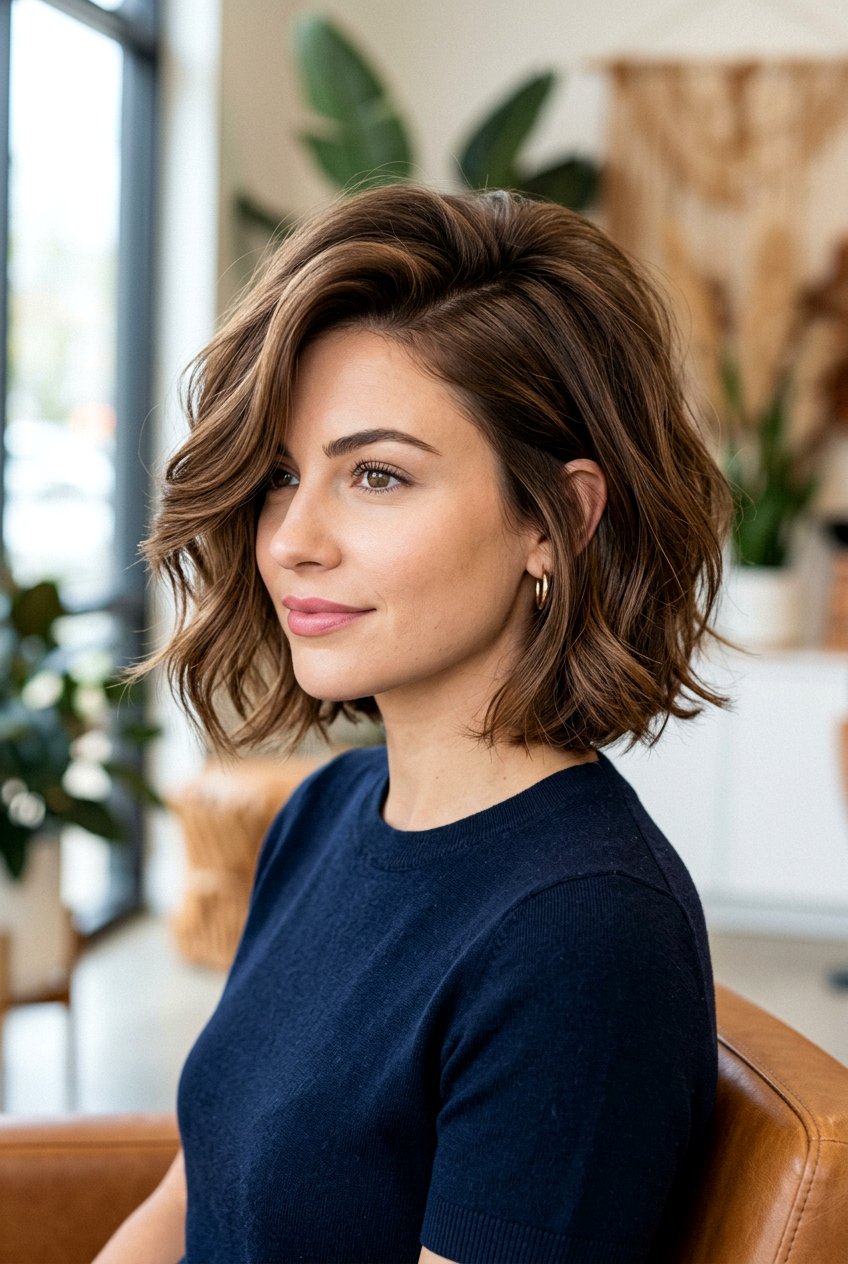 Side parted bob - 20 short bob haircuts for fine hair - 20 short bob haircuts for fine hair