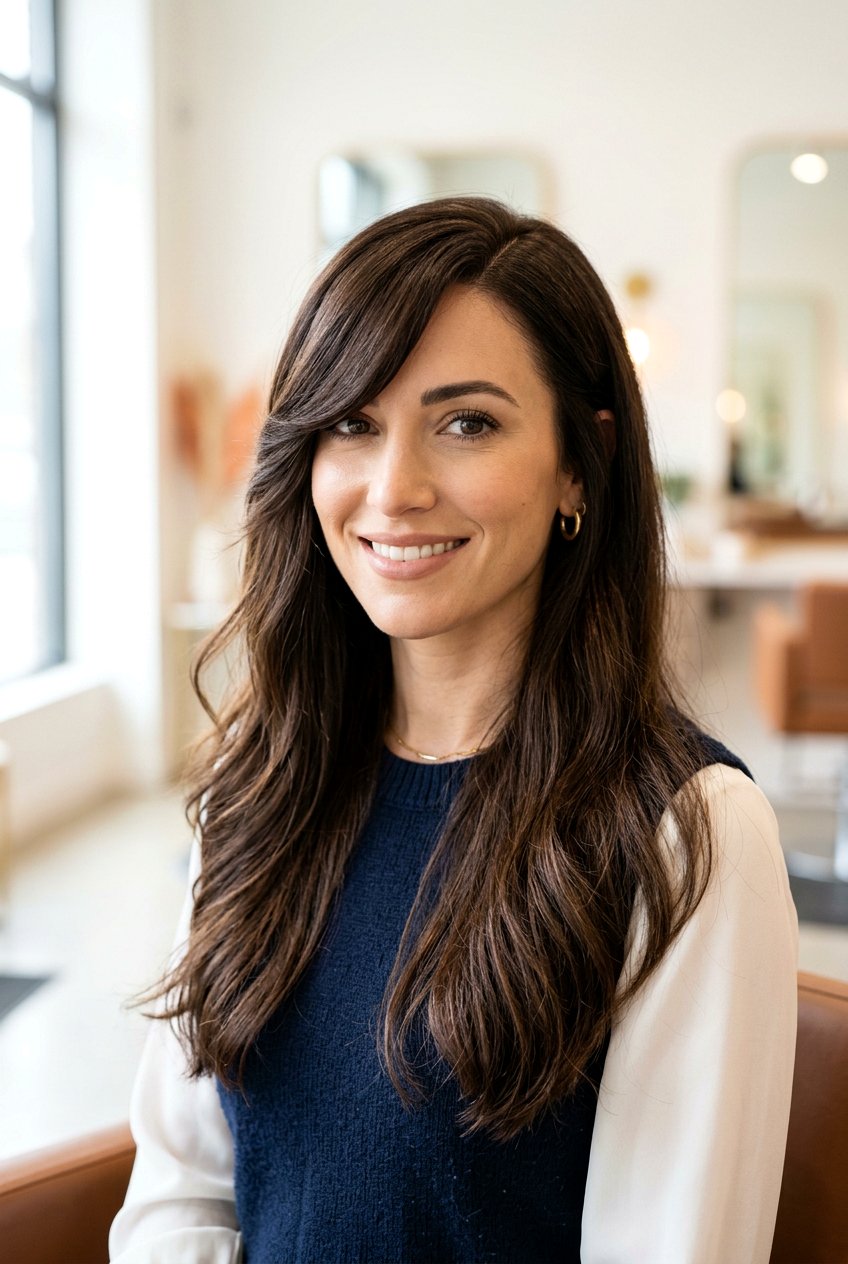 Side parted fringe for long face - 20 bangs for long face - 20 bangs for long face