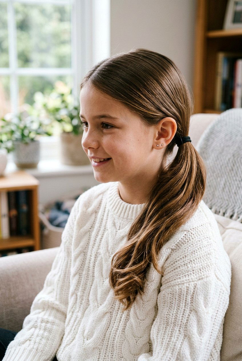 Side ponytail - 20 exam day ponytail for girls - 20 exam day ponytail for girls