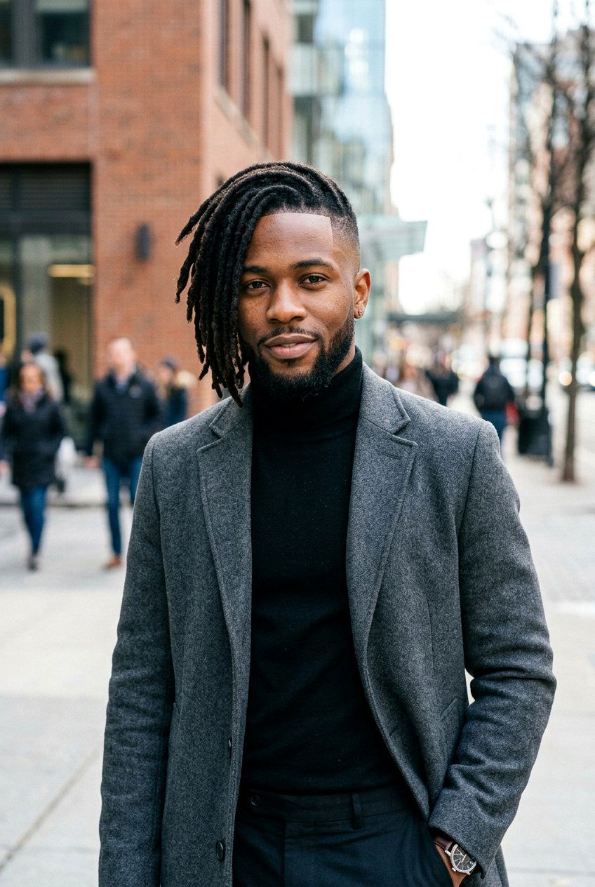 Side swept dreads taper fade - 20 taper fade with dreads men - 20 taper fade with dreads men