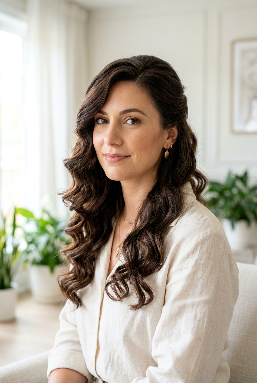 Side swept half up half down - 20 half up half down wedding hairstyles - 20 half up half down wedding hairstyles