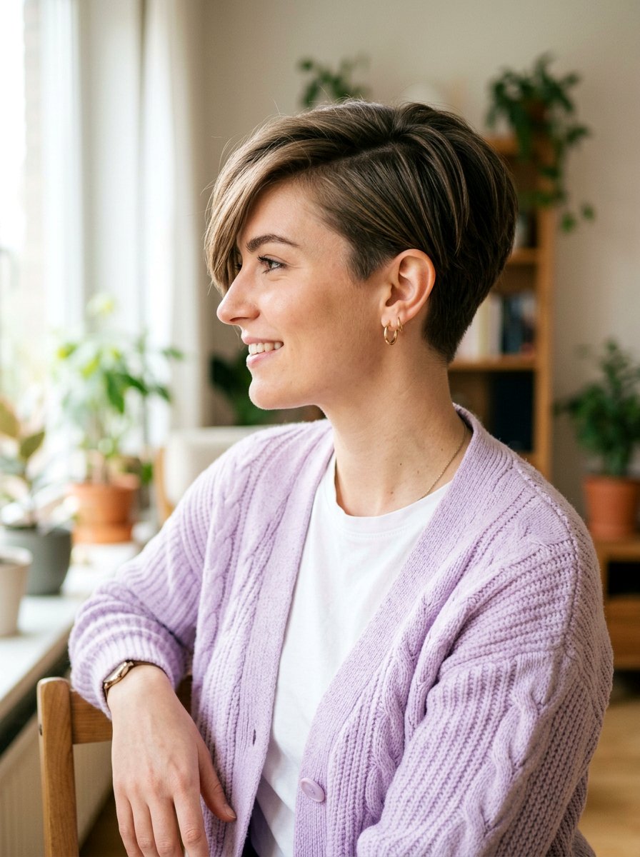 Side swept pixie - 20 short natural haircut for fine hair - 20 short natural haircut for fine hair