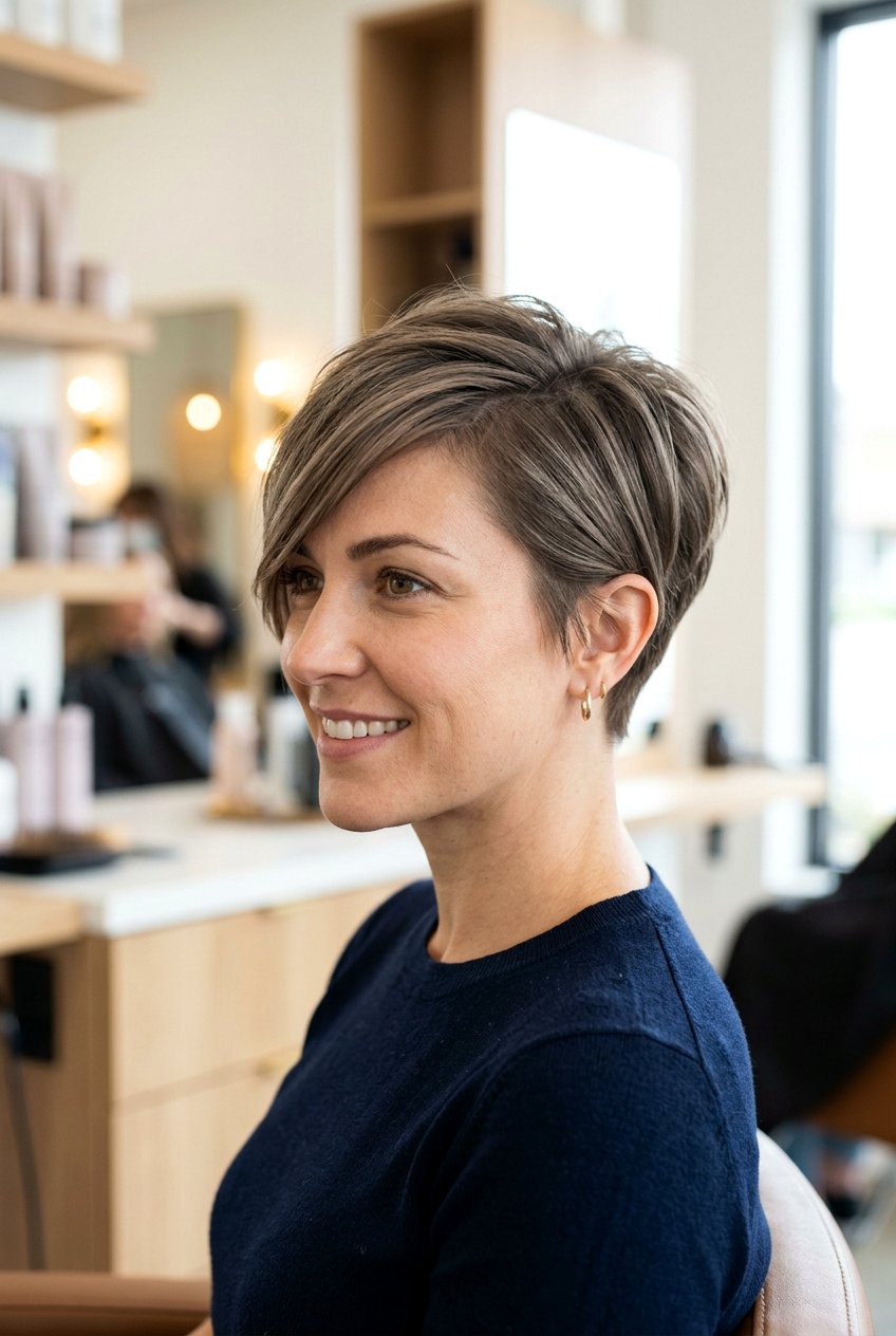 Side swept tapered pixie cut - 20 tapered pixie cut - 20 tapered pixie cut