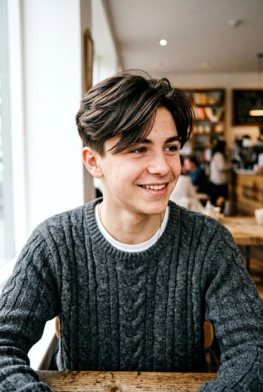 Side swept textured fringe - 20 textured fringe for teenage boys - 20 textured fringe for teenage boys