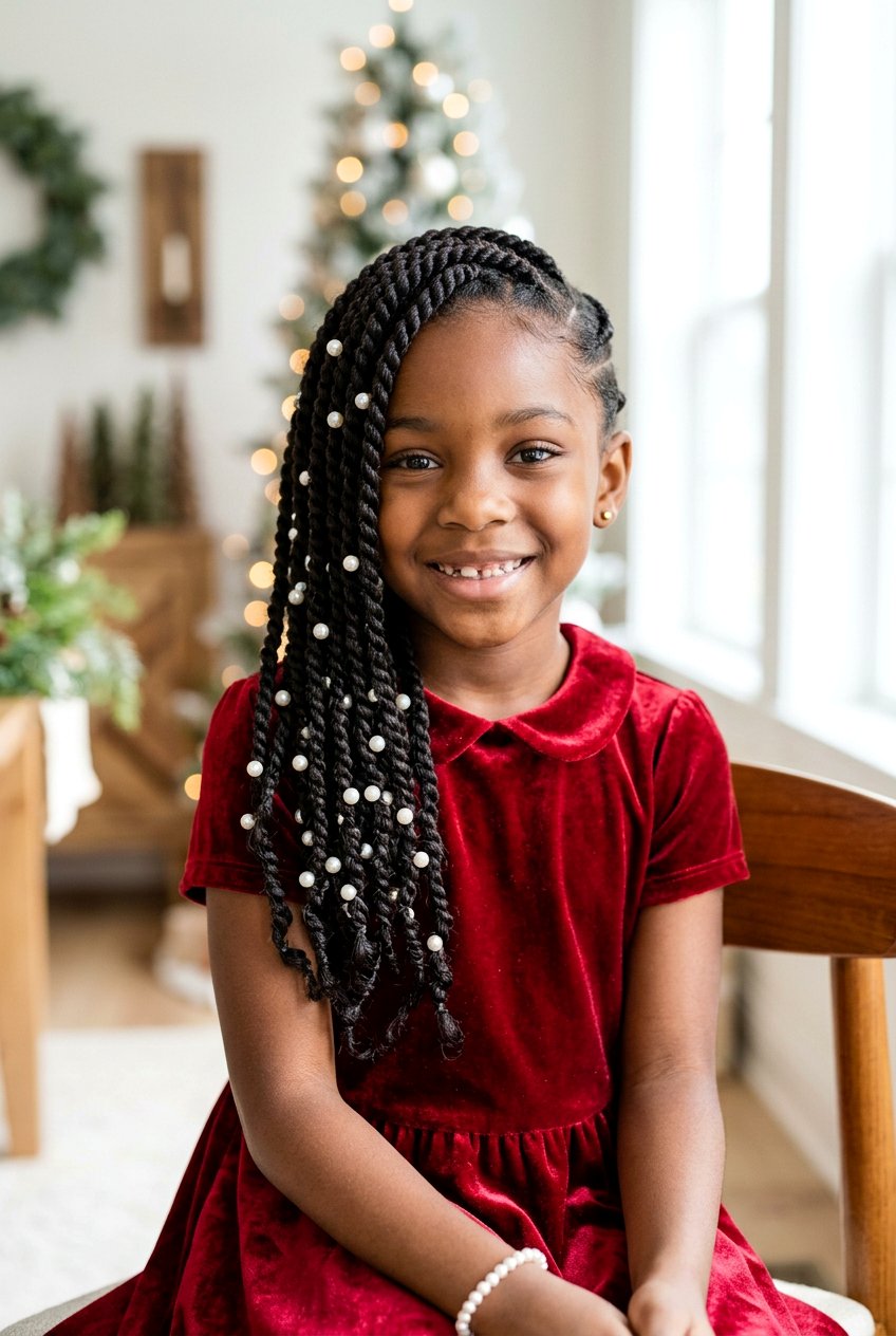 20 Adorable Little Girls Twists With Beads Style Ideas!