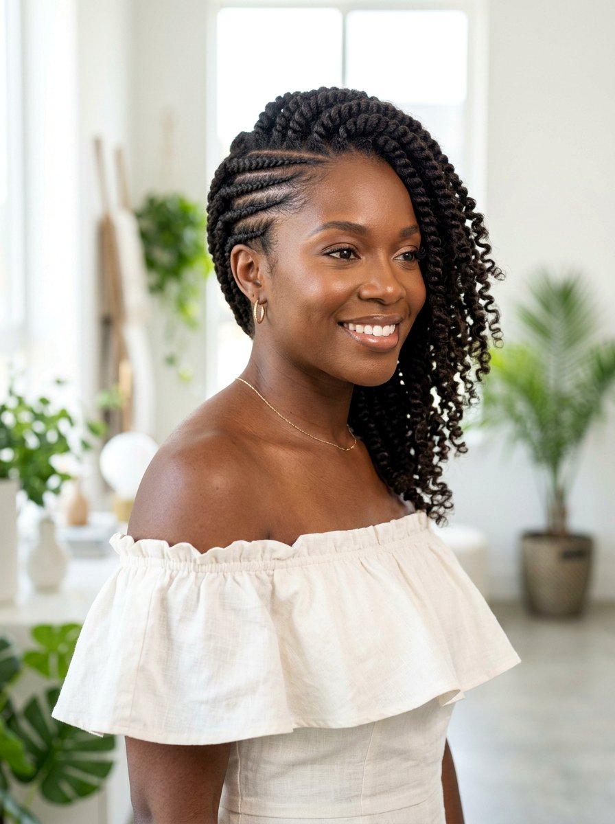 Sideways Flat Twists - 20 overnight twists for natural hair - 20 overnight twists for natural hair