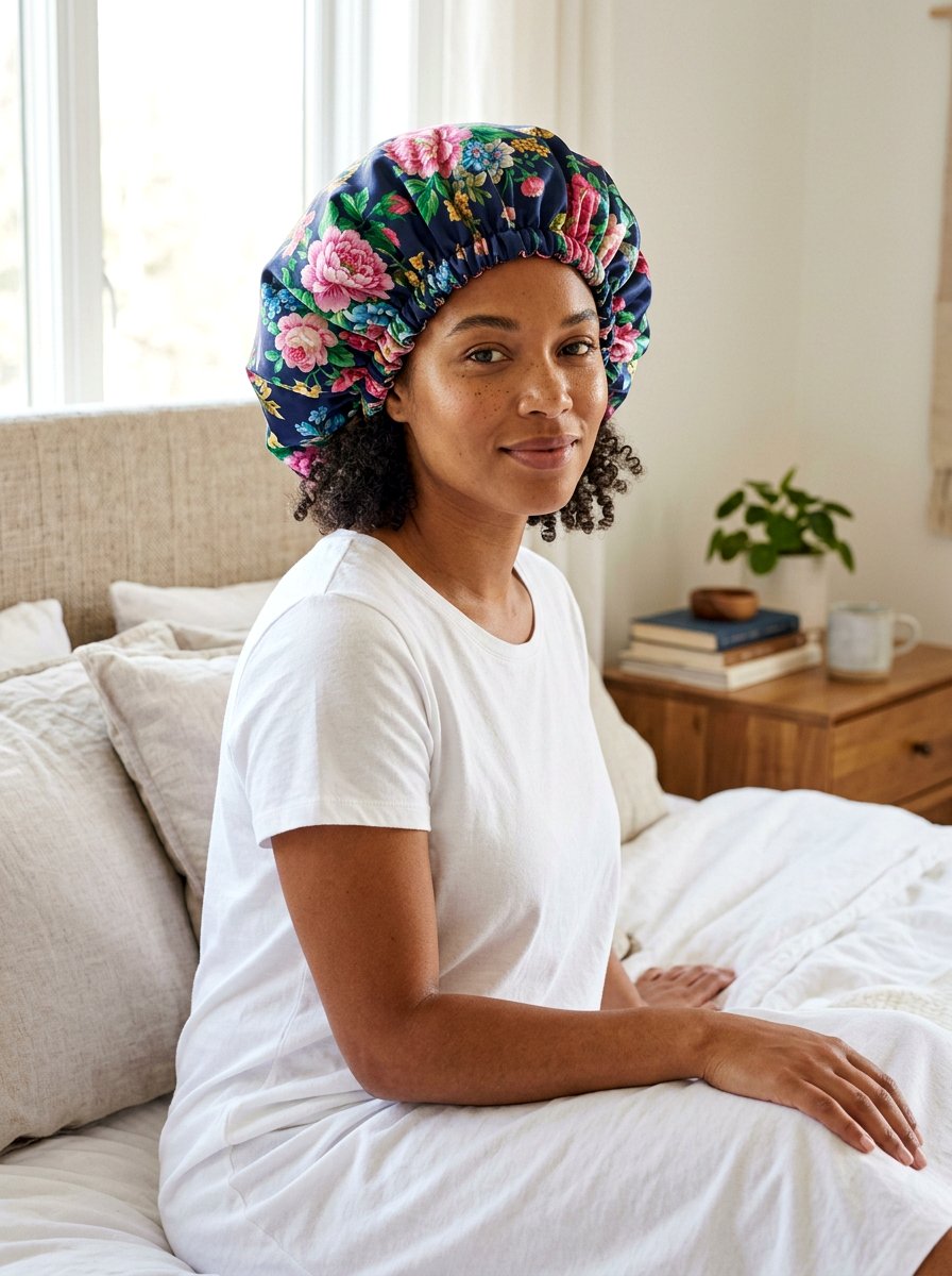 Silk Bonnet - 20 overnight styles for curly hair protection - 20 overnight styles for curly hair protection