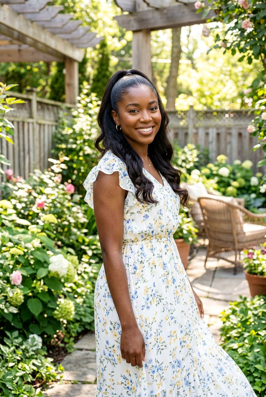 Silk Press Half Up Half Down - 20 bridal hairstyle for black women silk press - 20 bridal hairstyle for black women silk press