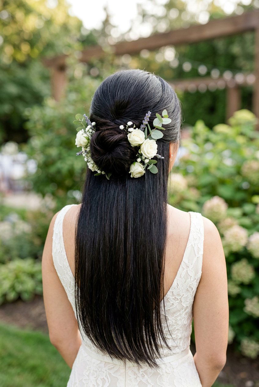 Silk Press Hollywood Waves with a Side Part - 20 elegant silk press wedding hairstyle - 20 elegant silk press wedding hairstyle