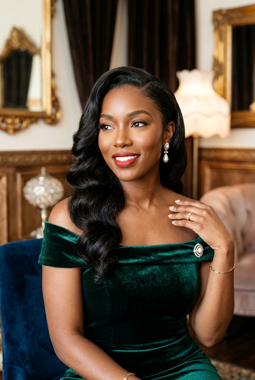 20 Bridal Hairstyle for Black Women Silk Press Ideas