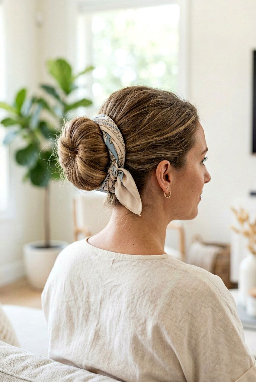 Silk Scarf Bun For Thin Hair Volume - 20 silk scarf bun hairstyle - 20 silk scarf bun hairstyle
