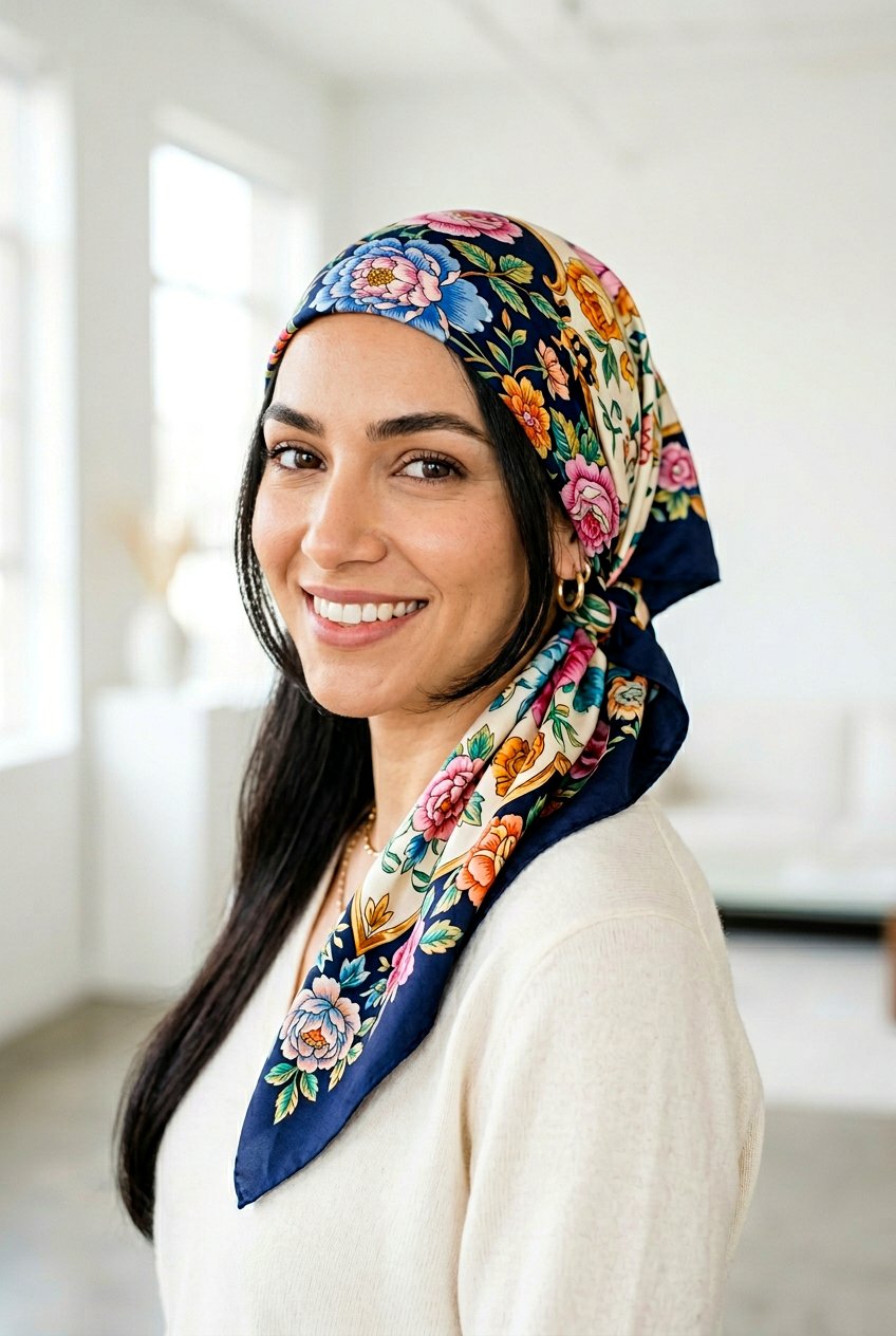 Silk Scarf Wrap - 20 easy overnight hairstyles for long hair - 20 easy overnight hairstyles for long hair