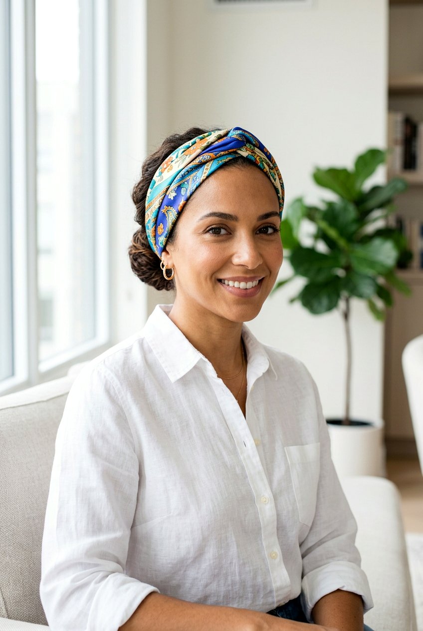 Silk Scarf Wrap - 20 hairstyle for postpartum baby hairs - 20 hairstyle for postpartum baby hairs