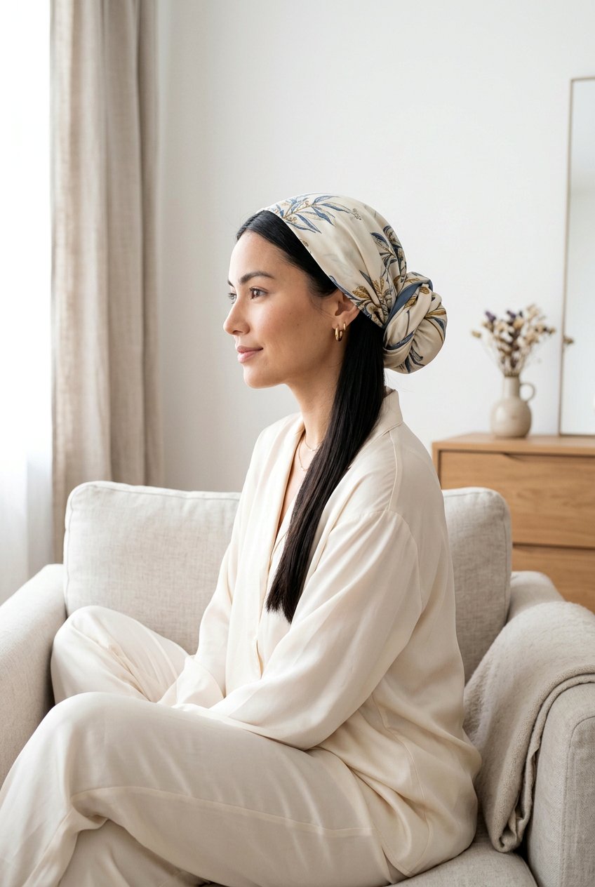 Silk Scarf Wrap For Straight Hair - 20 satin scarf overnight hairstyle - 20 satin scarf overnight hairstyle