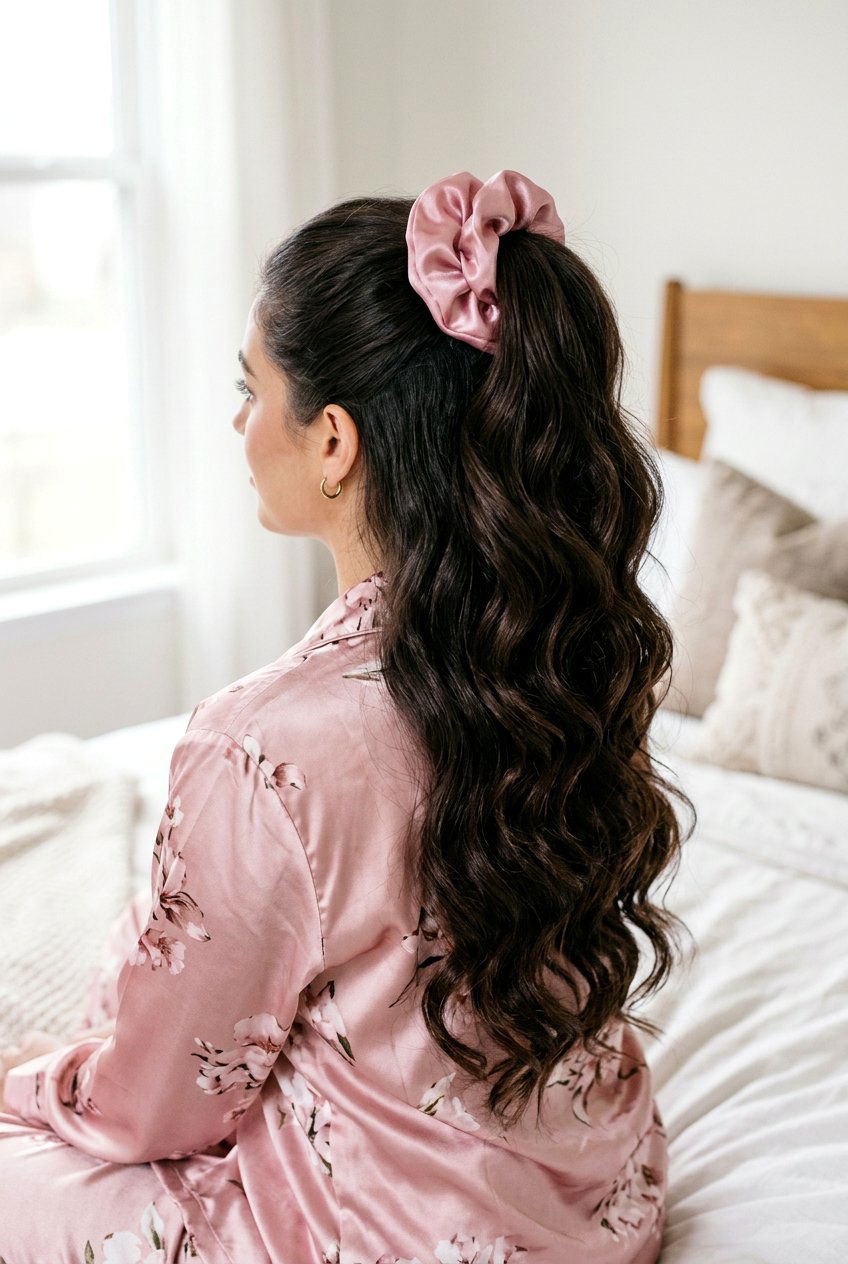 Silk Scrunchie Ponytail Waves - 20 overnight ponytail waves - 20 overnight ponytail waves