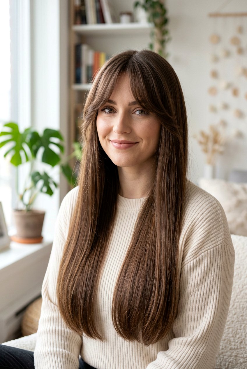 Silk Straight Hair With Curtain Bangs - 20 silk straight hair ideas - 20 silk straight hair ideas