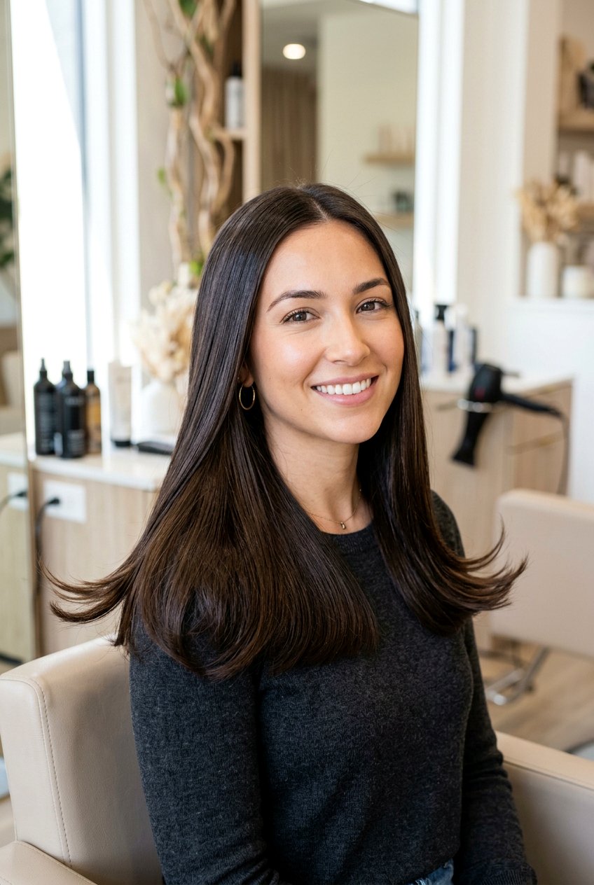 Silk Straight Hair With Flicked Ends - 20 silk straight hair ideas - 20 silk straight hair ideas