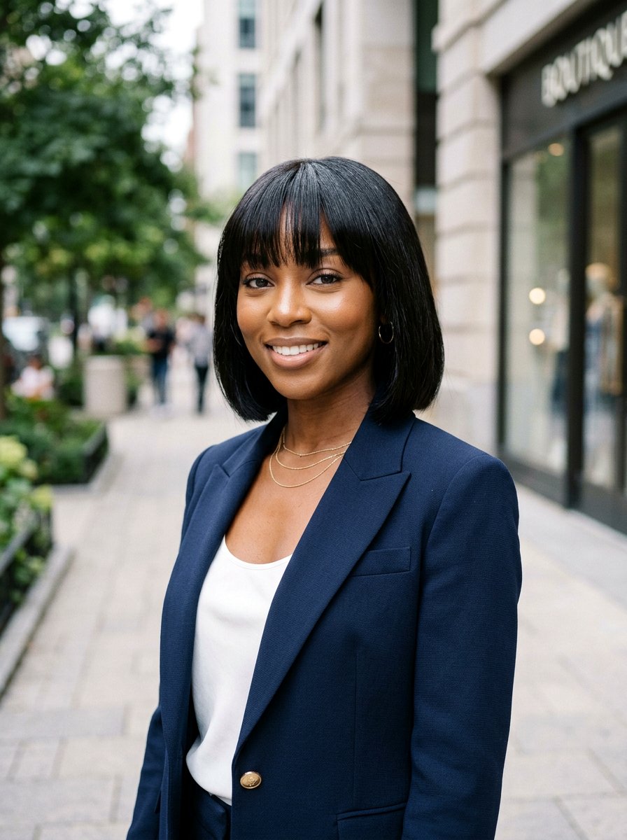 Silk press bob with bangs - 20 silk press for women over 50 - 20 silk press for women over 50