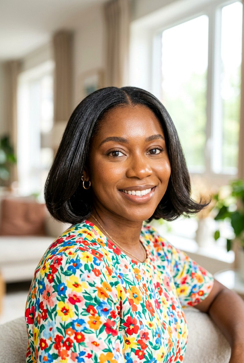 Silk press on 4c short bob - 20 silk press on short natural bob - 20 silk press on short natural bob