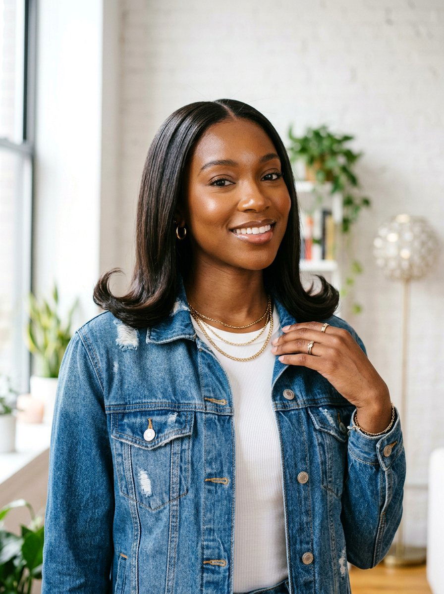 Silk press with flipped ends shoulder length - 20 silk press for shoulder length hair