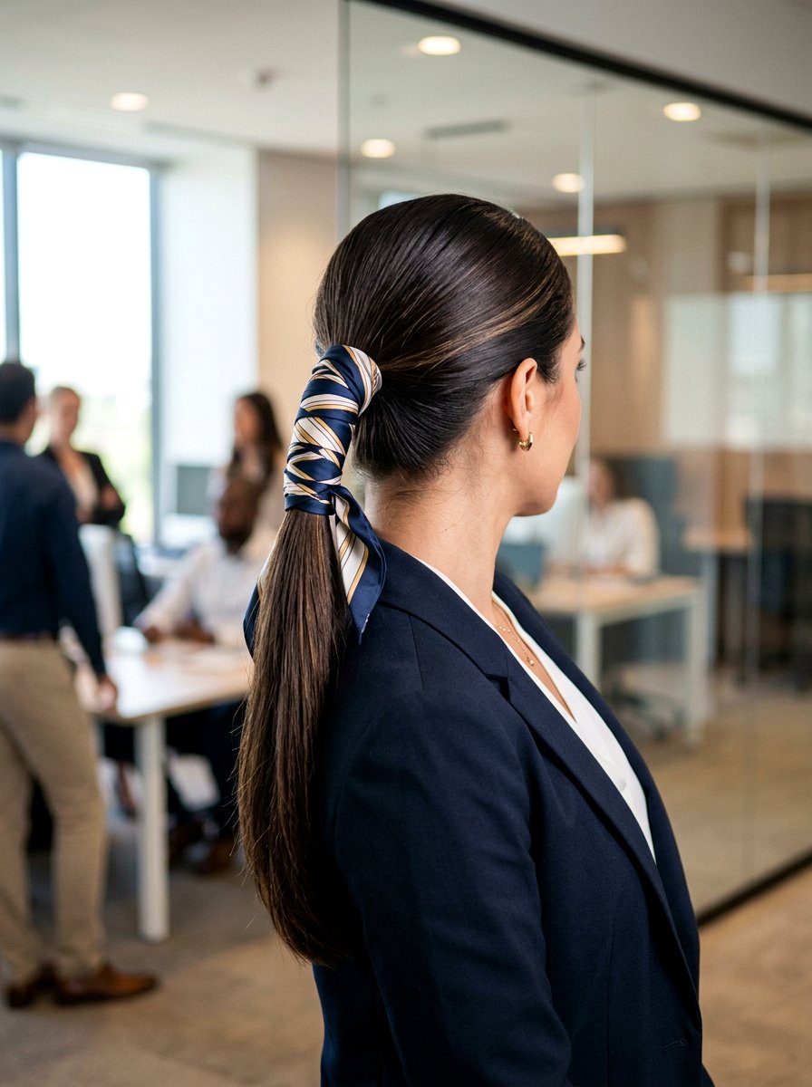 Silk scarf wrapped ponytail - 20 silk scarf ponytail hairstyle - 20 silk scarf ponytail hairstyle