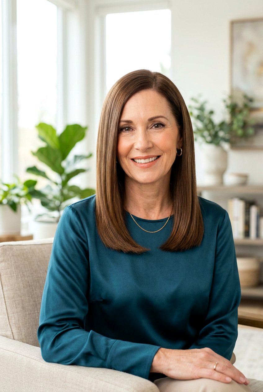 Silky Walnut Midi - 20 natural brunette refresh for mature women - 20 natural brunette refresh for mature women