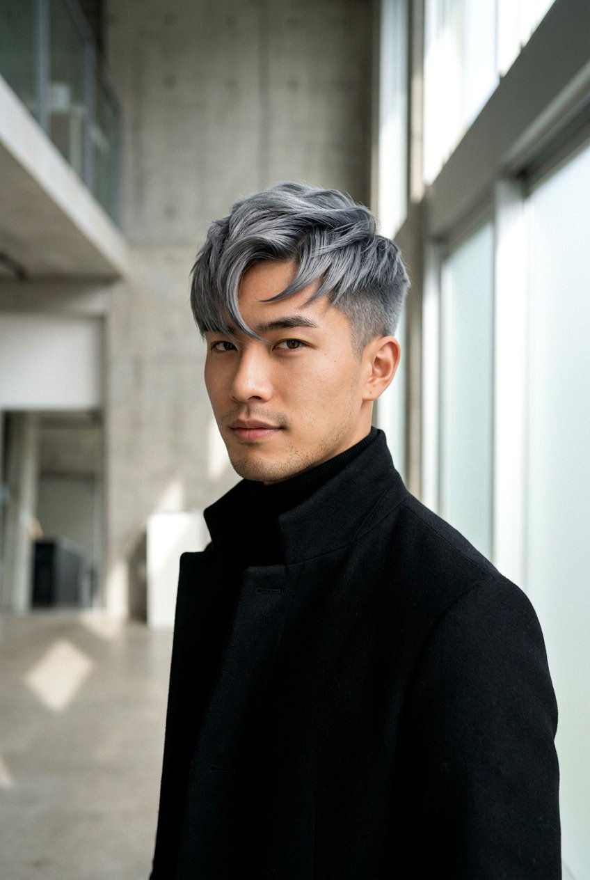 Silver Ash Comma Haircut - 20 comma haircut for men - 20 comma haircut for men