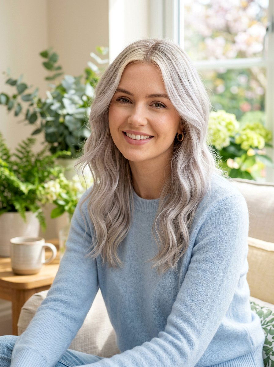 Silver Babylights On Blonde Hair - 20 silver babylights for gray transition - 20 silver babylights for gray transition