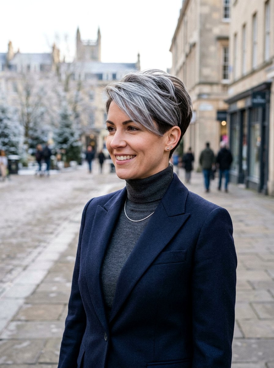 Silver Babylights On Tapered Cut - 20 silver babylights for gray transition - 20 silver babylights for gray transition