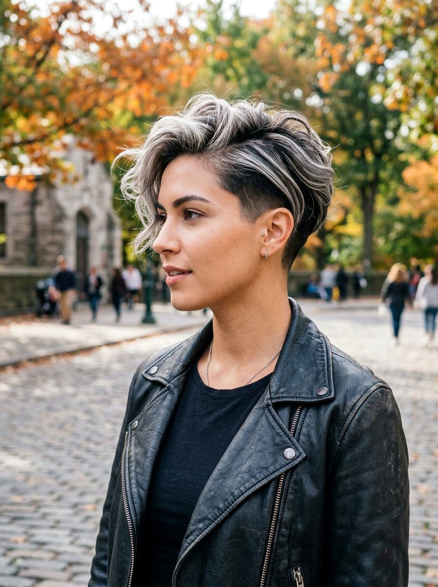 Silver Babylights On Undercut - 20 silver babylights for gray transition - 20 silver babylights for gray transition