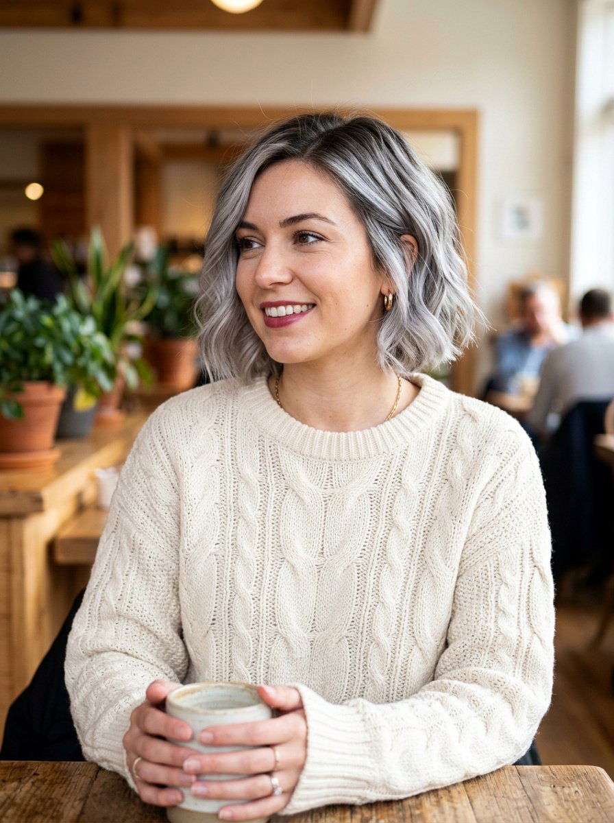 Silver Balayage Bob - 20 silver bob hair color ideas - 20 silver bob hair color ideas