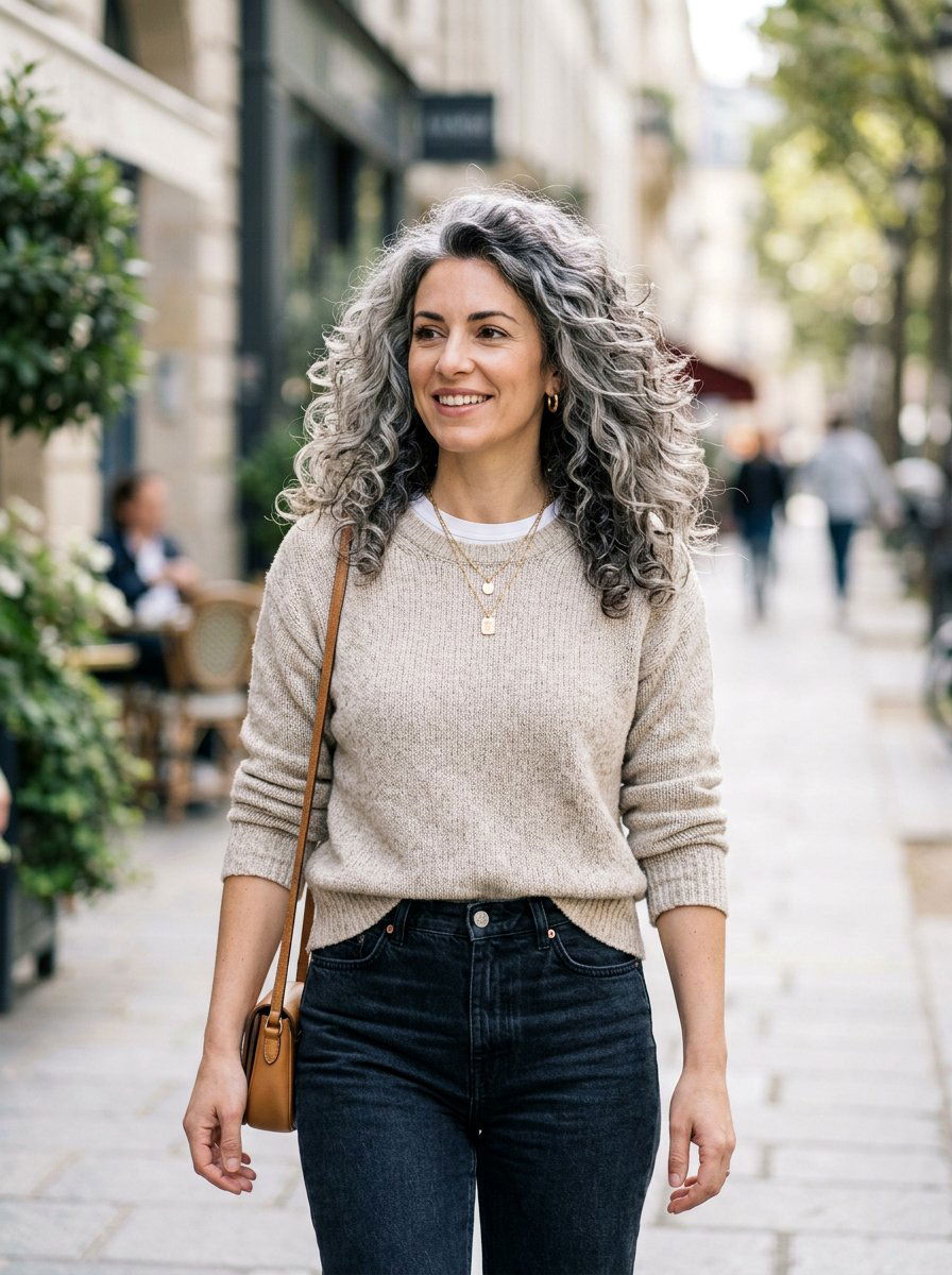 Silver Balayage Curly Gray Hair With Dark Roots - 20 silver balayage for curly gray hair - 20 silver balayage for curly gray hair