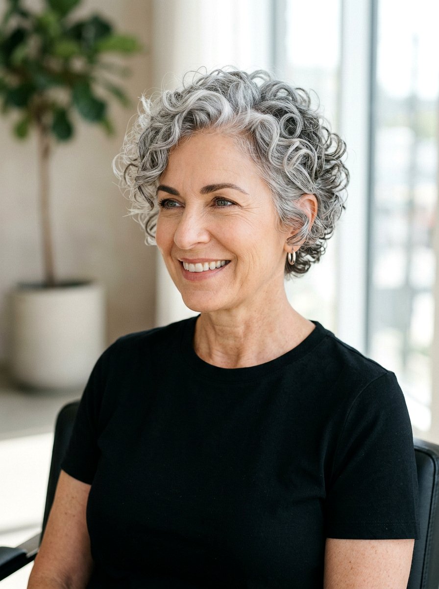 Silver Balayage Pixie Cut Curly Gray Hair - 20 silver balayage for curly gray hair - 20 silver balayage for curly gray hair