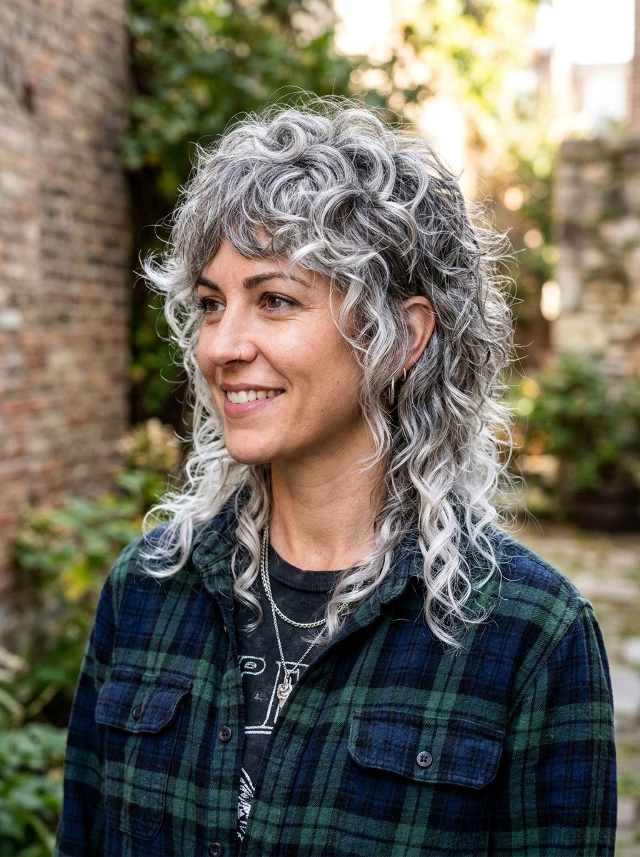 Silver Balayage Wolf Cut Curly Gray Hair - 20 silver balayage for curly gray hair - 20 silver balayage for curly gray hair
