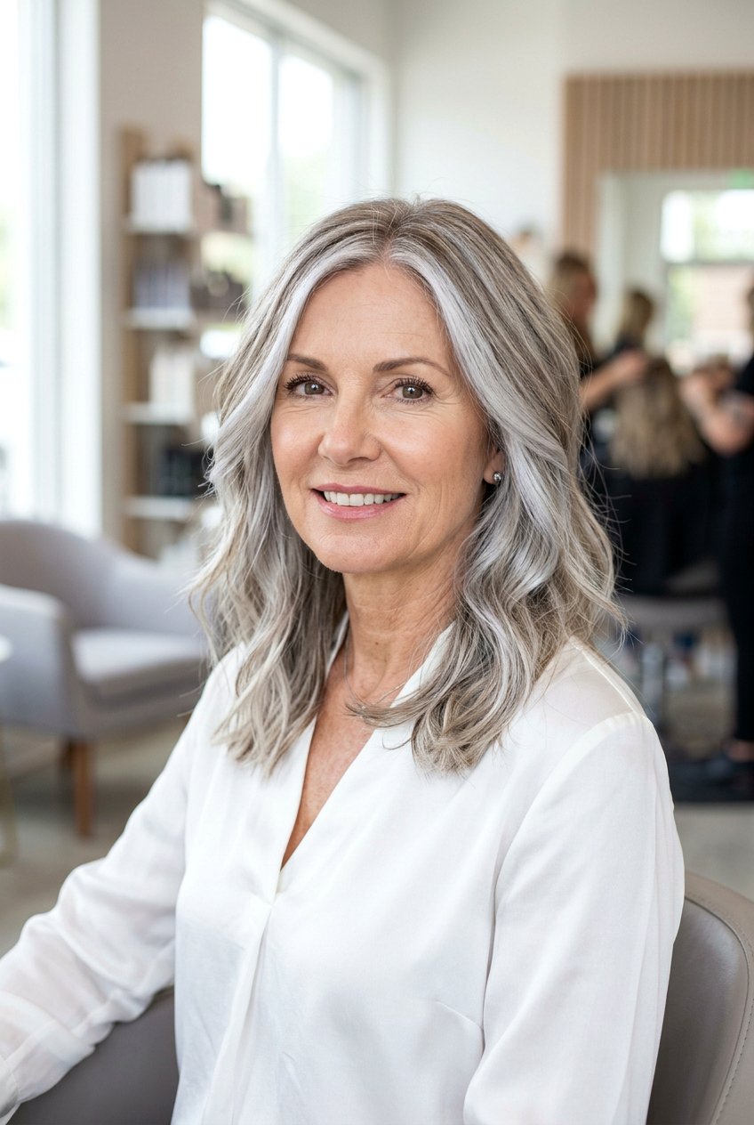 Silver Balayage on Blonde Hair - 20 silver balayage for mature women - 20 silver balayage for mature women