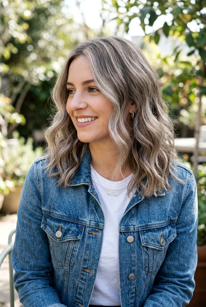 Silver Blonde Babylights - 20 beige gray blonde hair color - 20 beige gray blonde hair color