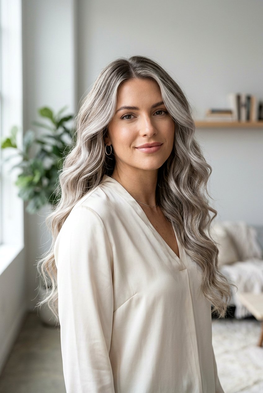 Silver Blonde Balayage Blend - 20 cool silver blonde blend - 20 cool silver blonde blend