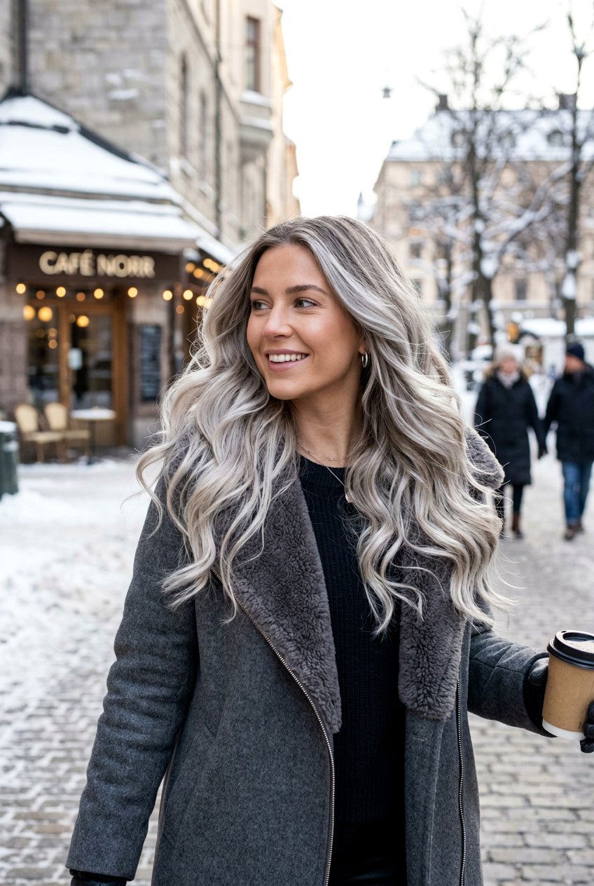 Silver Blonde Foilayage Blend - 20 cool silver blonde blend - 20 cool silver blonde blend